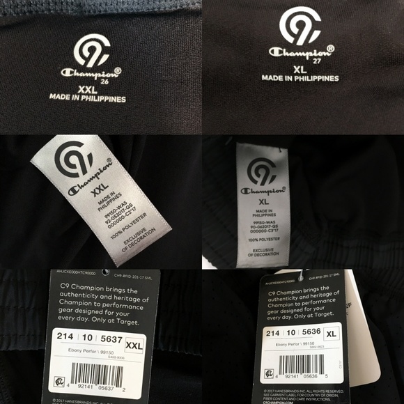 C9 Black Duo Dry Running Pocket Shorts XL & XXL - Picture 8 of 8